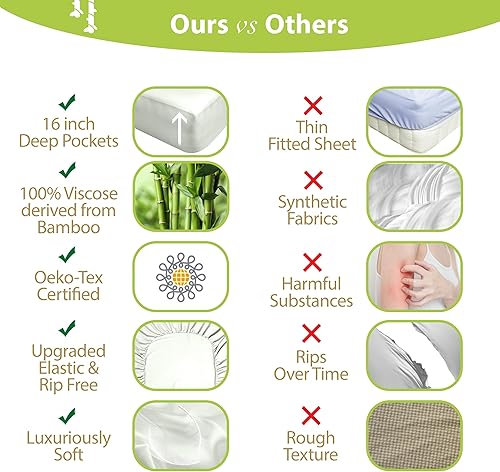 Miniatura 5 de BAMPURE Luxury Series - Juego de Sábanas King - 100% Viscosa Derivada de Bambú, Sábanas King Size - Sábanas Refrescantes de Viscosa de Bambú Súper
