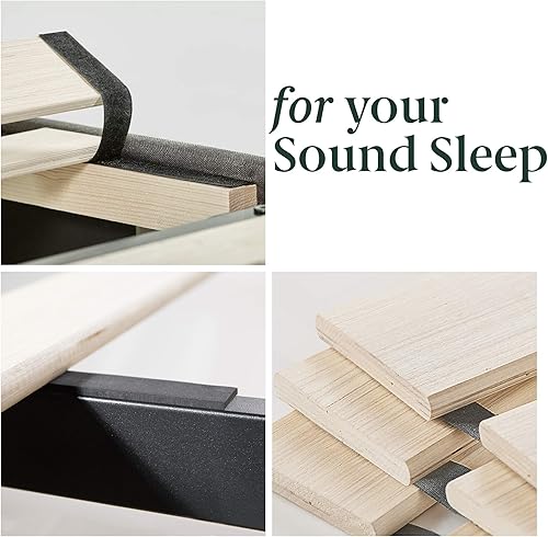 Miniatura 5 de Cama tapizada de plataforma Zinus Deluxe Faux Leather Cuero Marrón