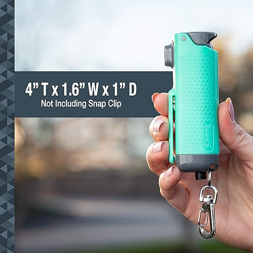 Miniatura 3 de SABRE Safe Escape - Gel pimienta 3 en 1 con cortador de cinturón de seguridad y rompe ventanas, spray pimienta de máxima resistencia, llavero de