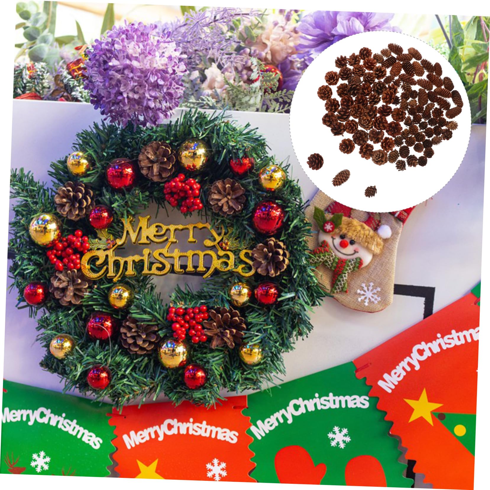 120 Piezas De Piñas Pequeñas Rústicas para Manualidades Mini Piñas Secas Accesorios Decorativos Relleno De Jarrón Café