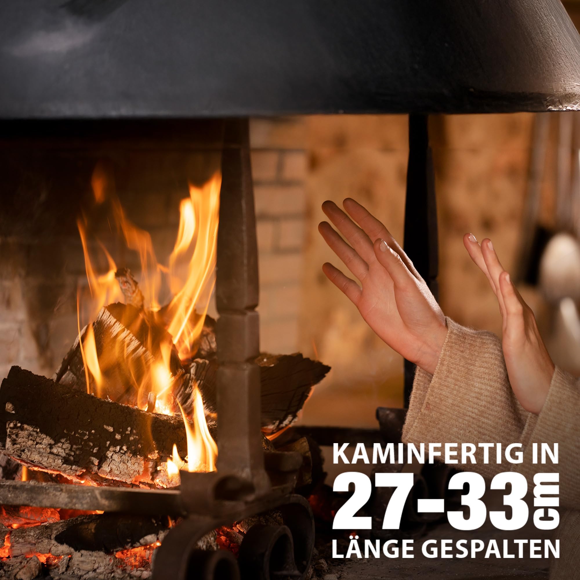 30kg Kaminholz Buche Brennholz - Kammergetrocknetes Feuerholz 30cm Scheite für Kamin, Ofen & Feuerschale - 100% Naturholz, Umweltfreundlich, Raucharm, Ideal für Grill, Lagerfeuer, Smoker & Dekoration