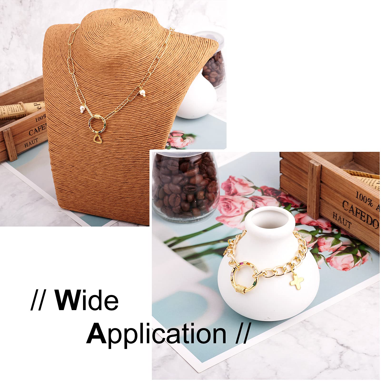 Ciondoli Con Zirconi Cubici PH PandaHall - 50 Pezzi Placcati Oro 18K Per Gioielli Fai Da Te