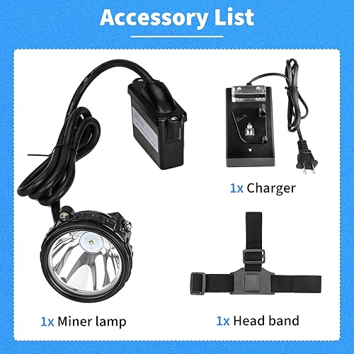 Miniatura 4 de Linterna frontal de minería recargable, lámpara de tapa súper brillante de 1+2 LED, impermeable y a prueba de explosiones, linterna de cabeza de