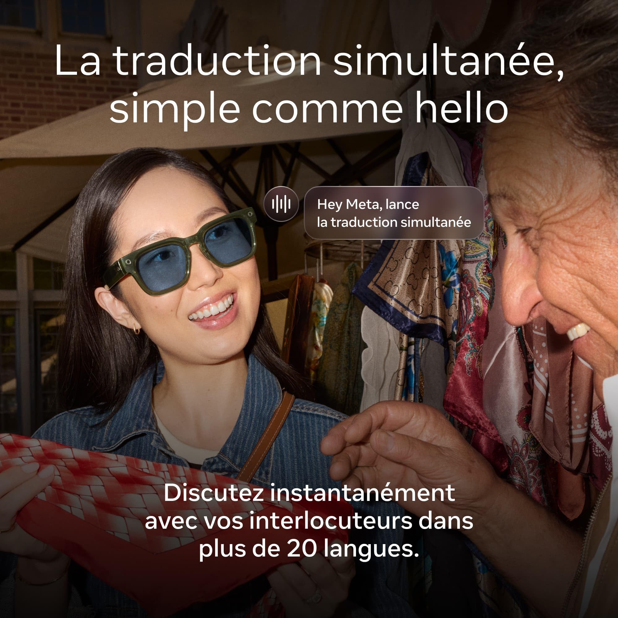 Meta Adventurer Grande taille Noir classique | Lunettes IA pour femme et pour homme — Meta AI, Caméra 12 Mpx, Traduction simultanée — Résolution 3K HD — 8+ heures d’autonomie — Verres marron