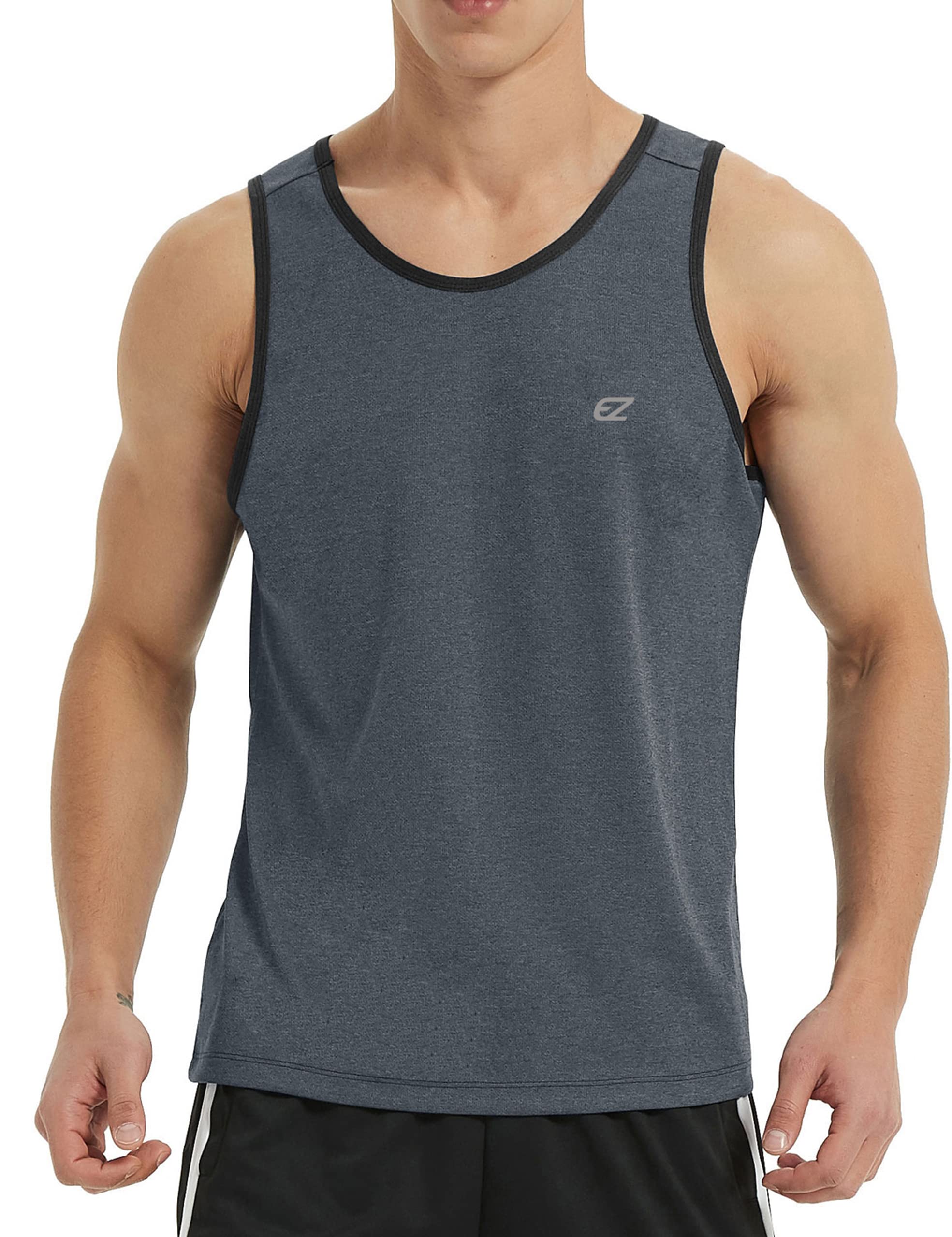 EZRUN Men's Quick Dry Workout Tank Top UPF 50+ Sweat-Wicking Gym Shirt