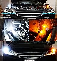 Vista 4 de JDM ASTAR Conjunto de chips extremadamente brillantes 3030 blanco/amarillo 3157 3155 3457 4157 bombillas LED con proyector para luces de giro