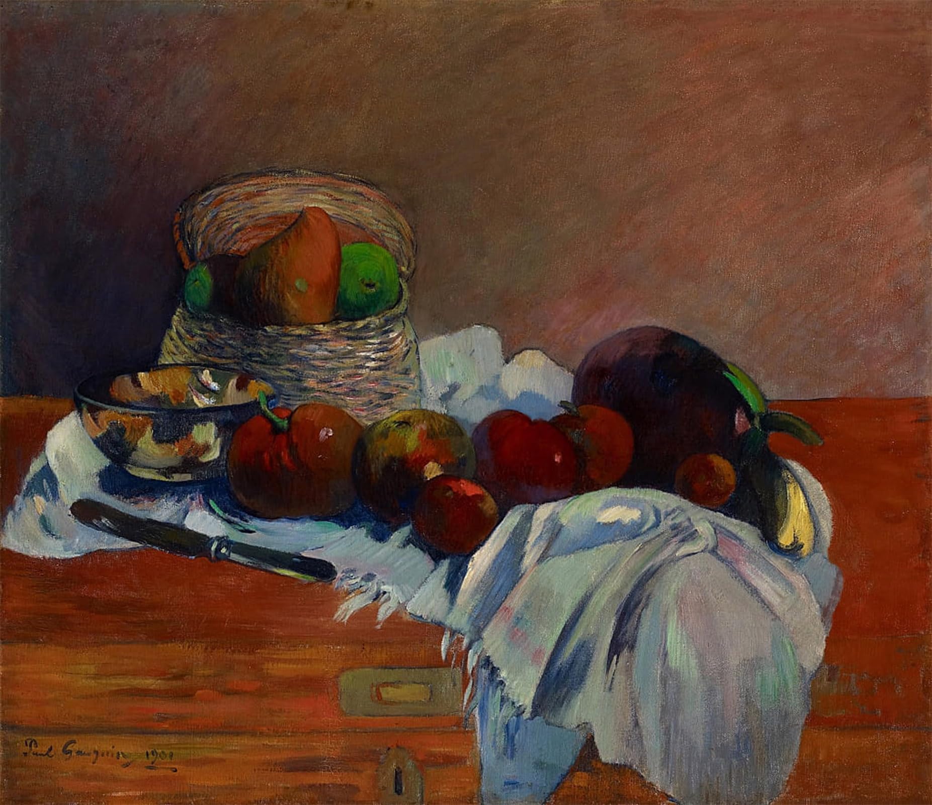 Pintura sobre lienzo clásica Frutta e Frutta de Paul Gauguin, cuadro decorativo de 60x90cm 5