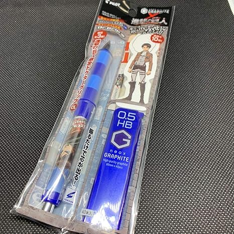 Amazon Co Jp 進撃の巨人 限定 ドクターグリップ Dr Grip シャープペンシル 青 エレン 付箋 リヴァイ兵長 文房具 オフィス用品