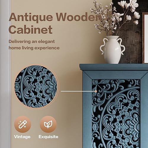 Miniatura 292 de Aparador moderno y elegante con patas y asas de metal dorado y estante ajustable, mesa consola clásica de 60 pulgadas, mesa de sofá, mesa de entrada