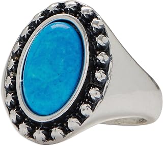 Lucky Brand Turquoise Set Stone Ring, Silver, One Size