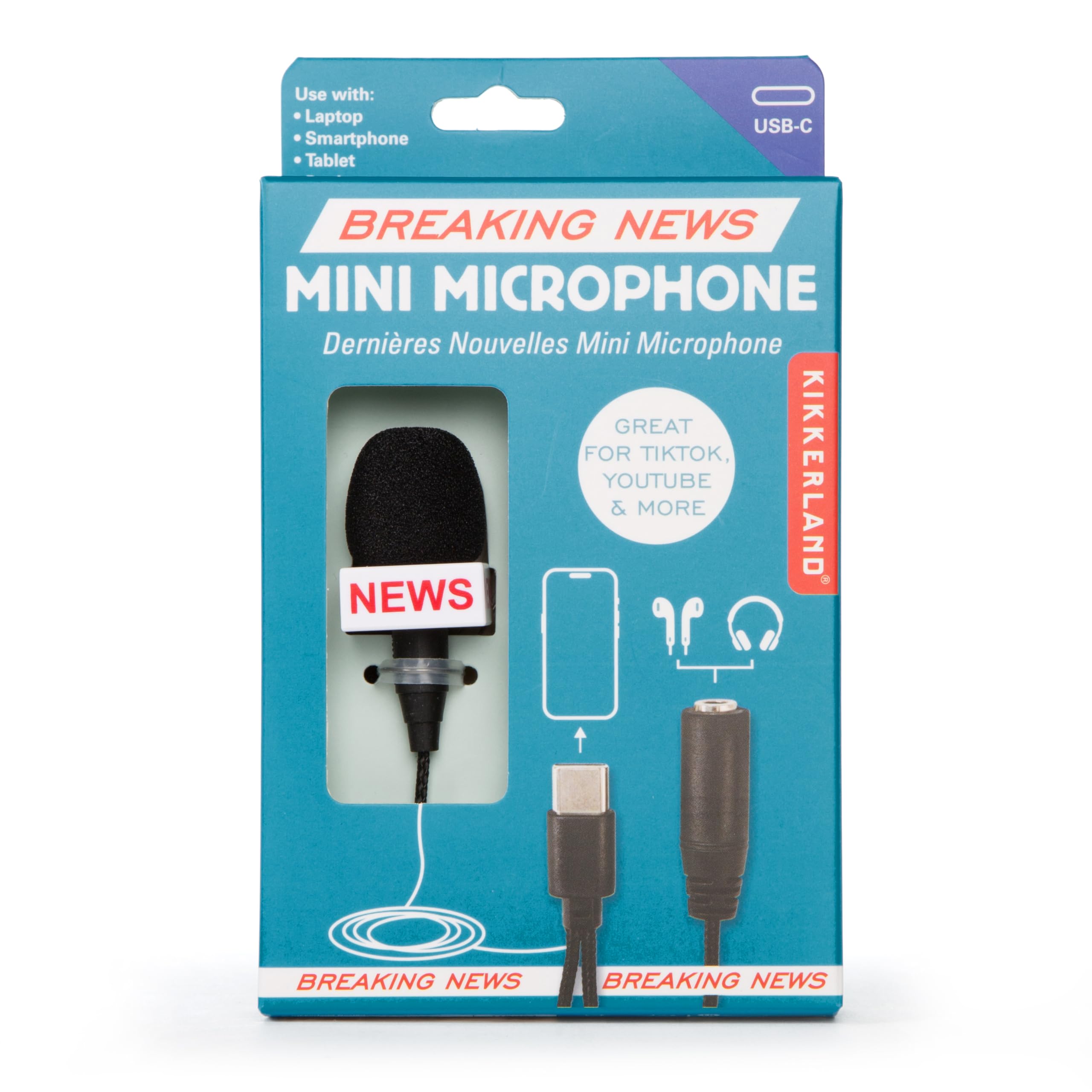 MIKページ Amazon.com: Kikkerland Breaking News Mini Microphone – Handheld