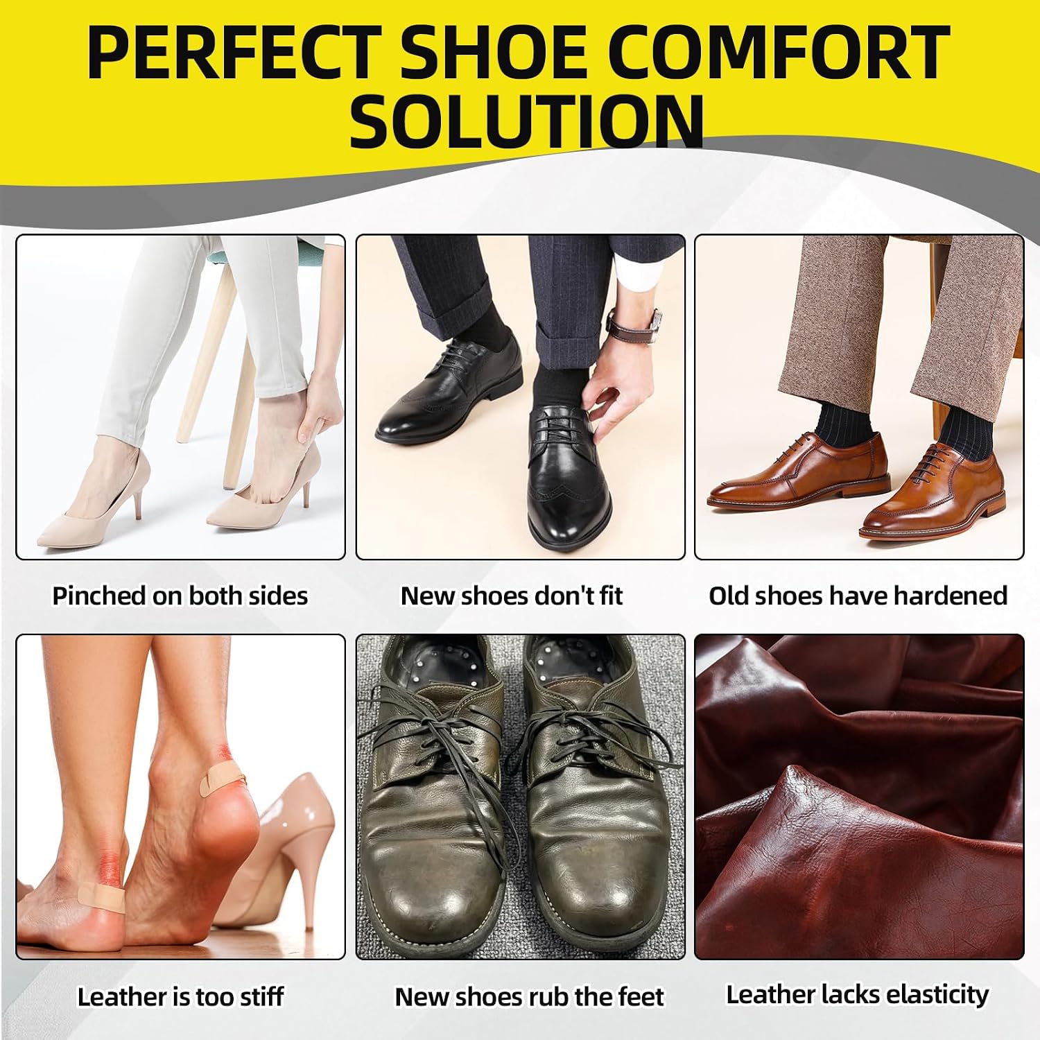 Shoe Stretch Spray, Professional Leather Softener, Relieve Tight Fit, Boot Stretcher Spray for Women and Men