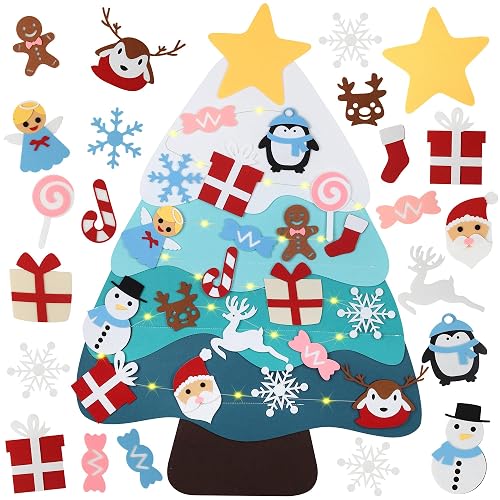 Lemrok ​​Montessori DIY Felt Christmas Tree for Toddlers, 3FT Wall