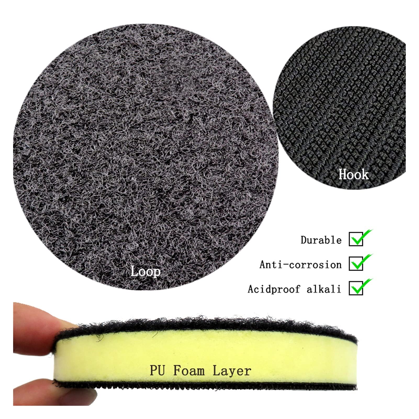 Pad polerski 5 sztuk 4 "100mm Hook and Loop PU Foam Interface Pad Medium Gęstość Szlifierka Pad Pad Polering Pad Power Tool