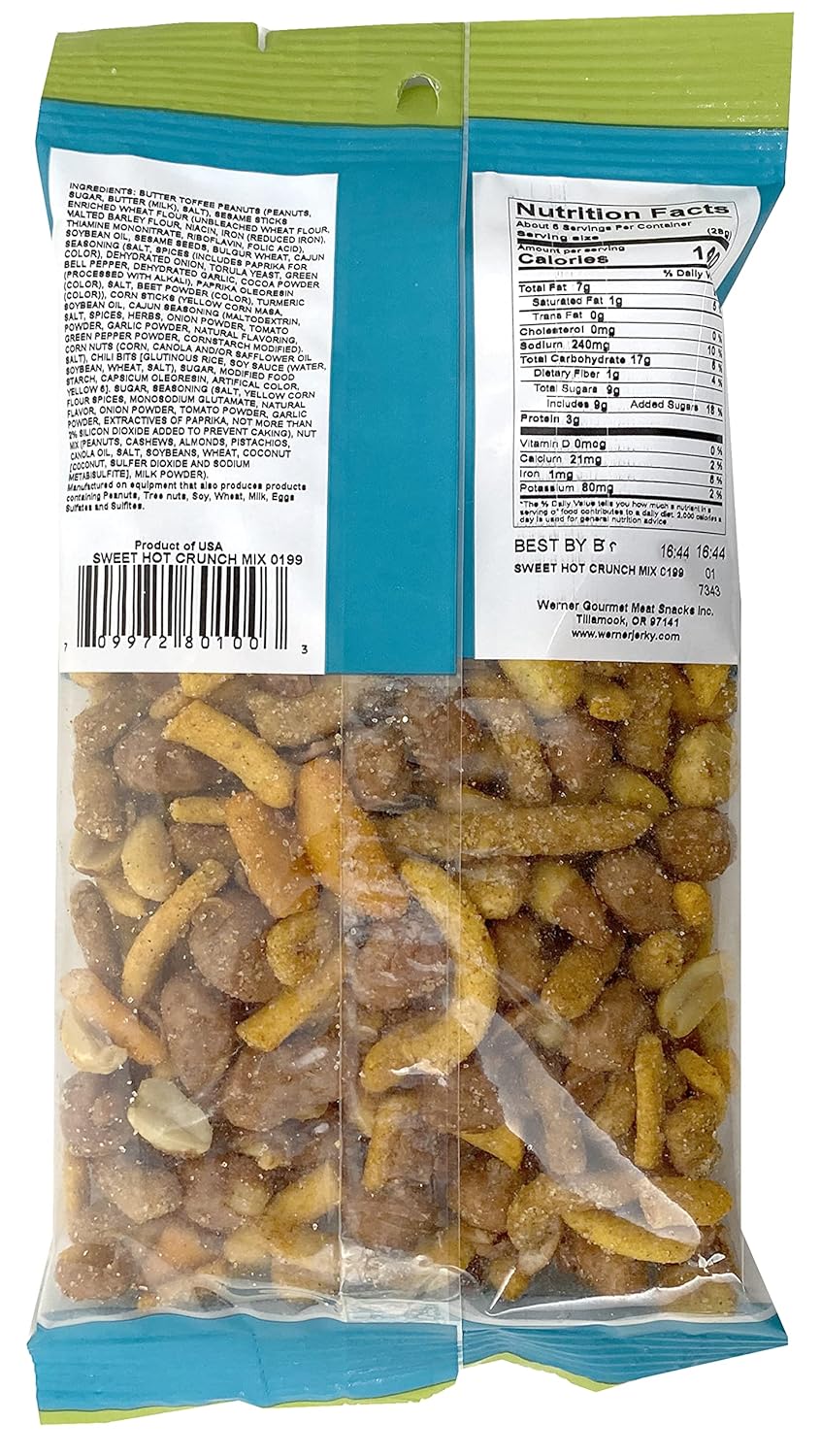 Werner Snacks Sweet Hot Crunch Mix – Spicy Sweet Snack Mix Value Size 5 Ounces (Pack of 6)