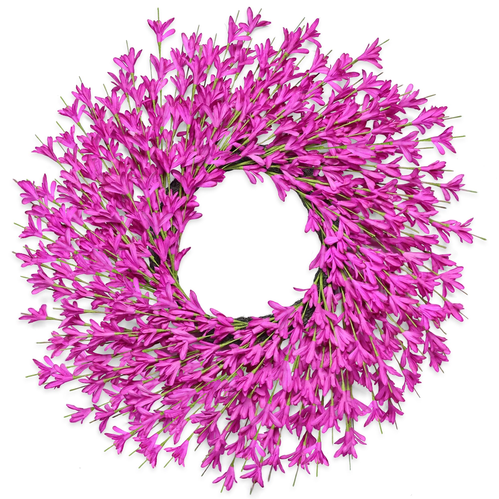 26 Inch Spring Wreaths for Front Door Large Spring Door Wreath Easter Valentines Wild Floral Summer Wreaths Outside All Season for Farmhouse Porch Wall Wedding Living Room Home Decor(Rose Red)