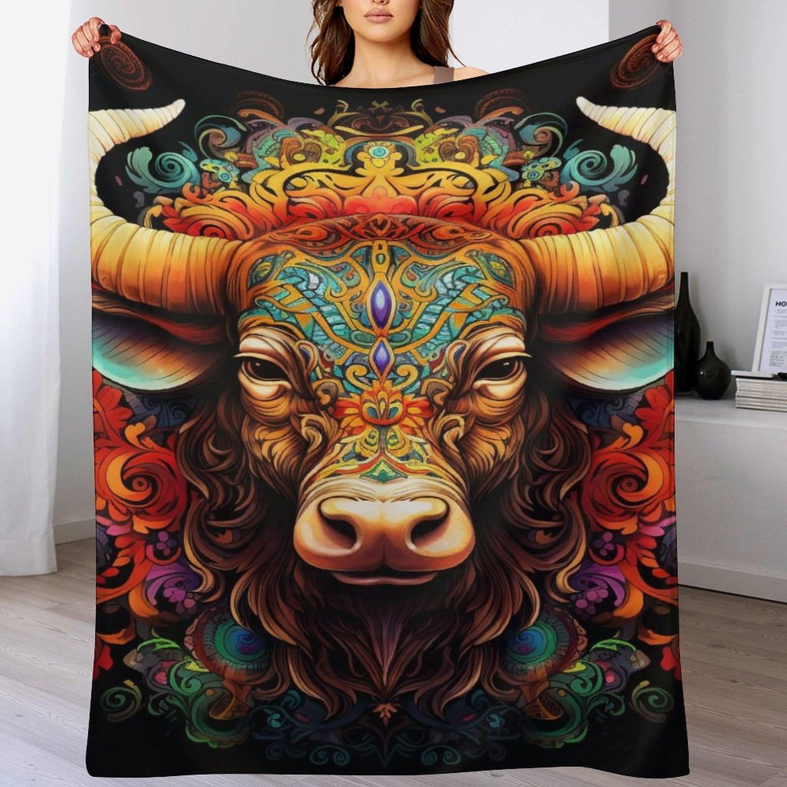 Couverture buffle douce et moelleuse pour vos soirees cocooning sur le canape