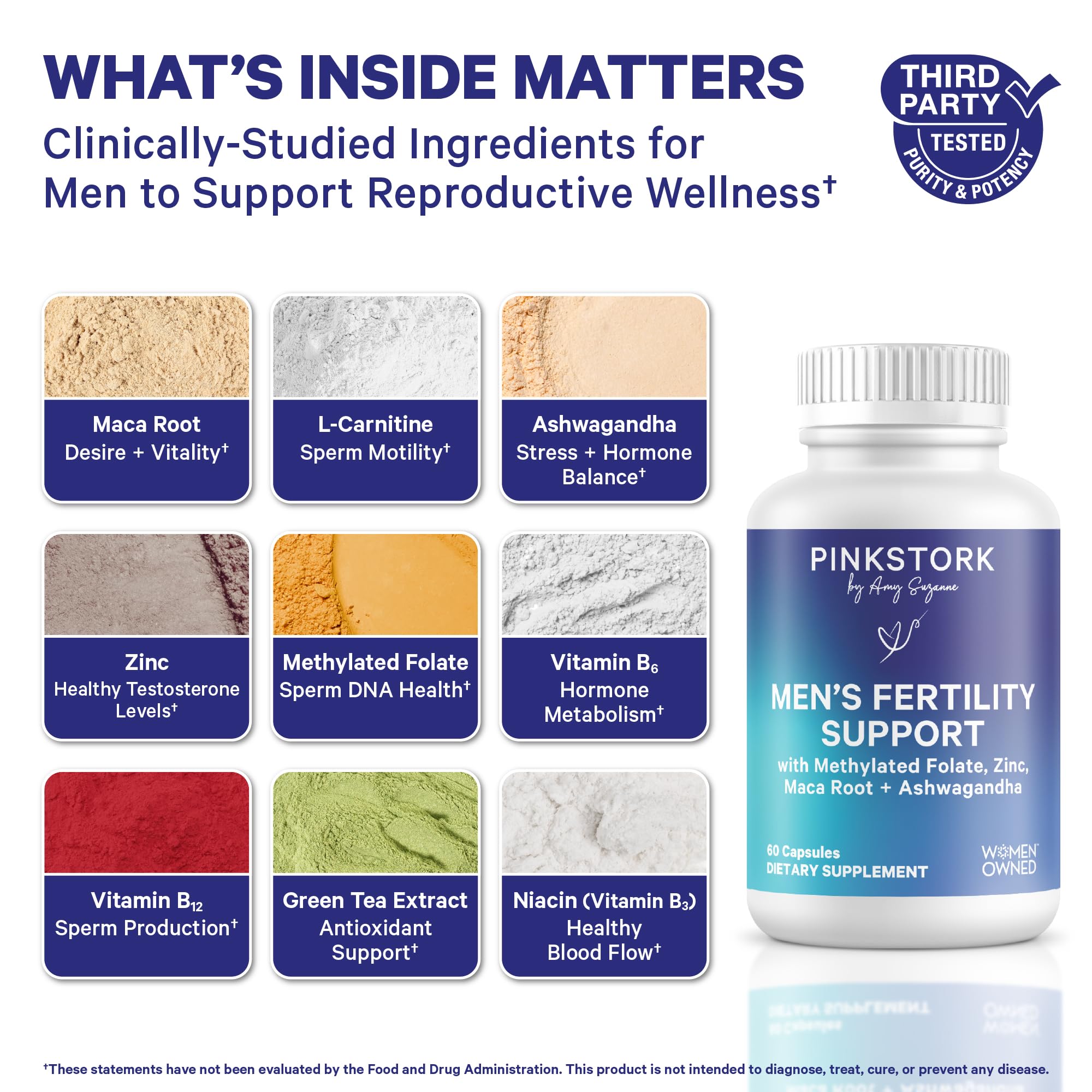 BlueStork Men's Fertility Support, Male Prenatal Vitamins, 60 Capsules — Amazon image 2