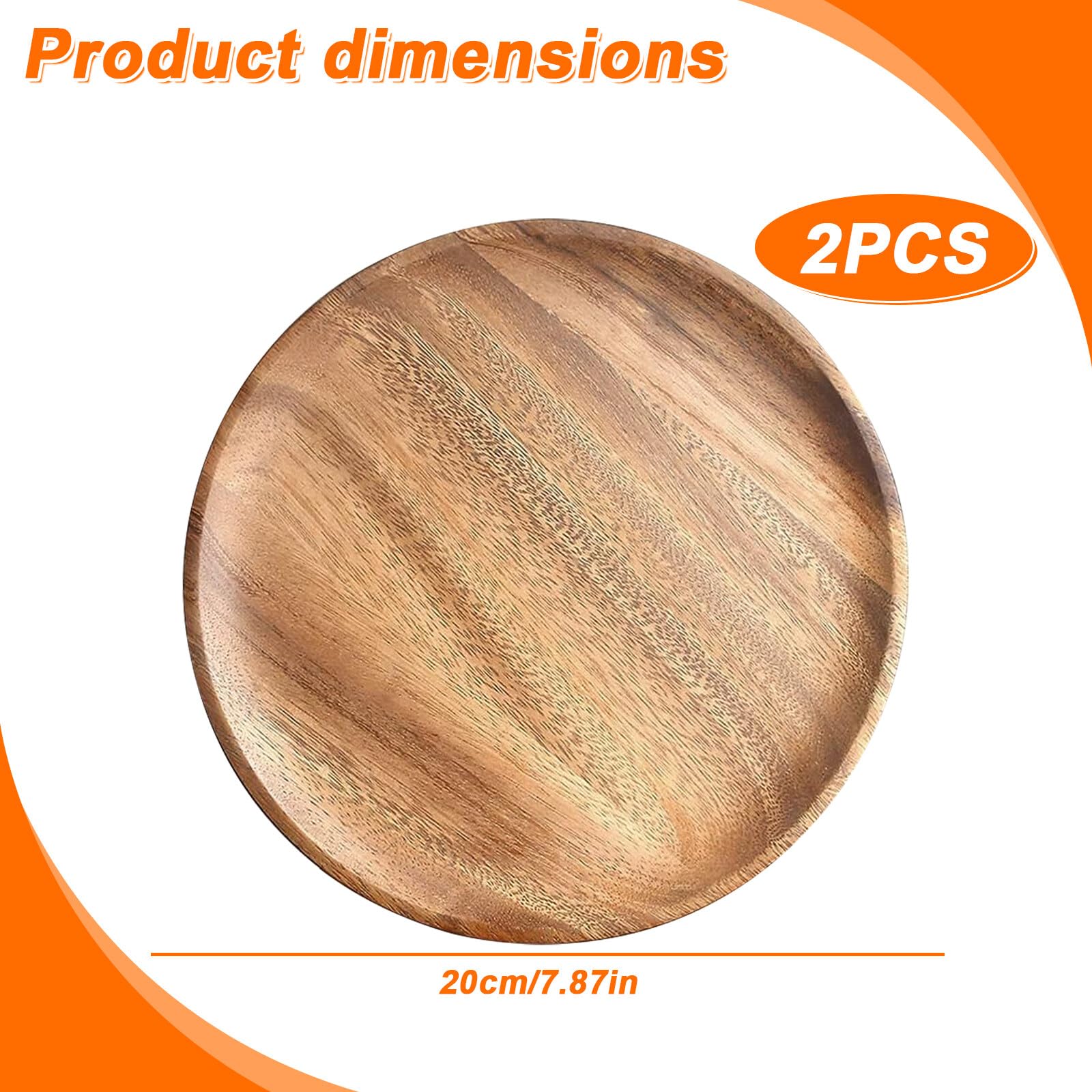 Rond Houten Dienblad 35 cm - Acaciahout - CASA DI ELTURO