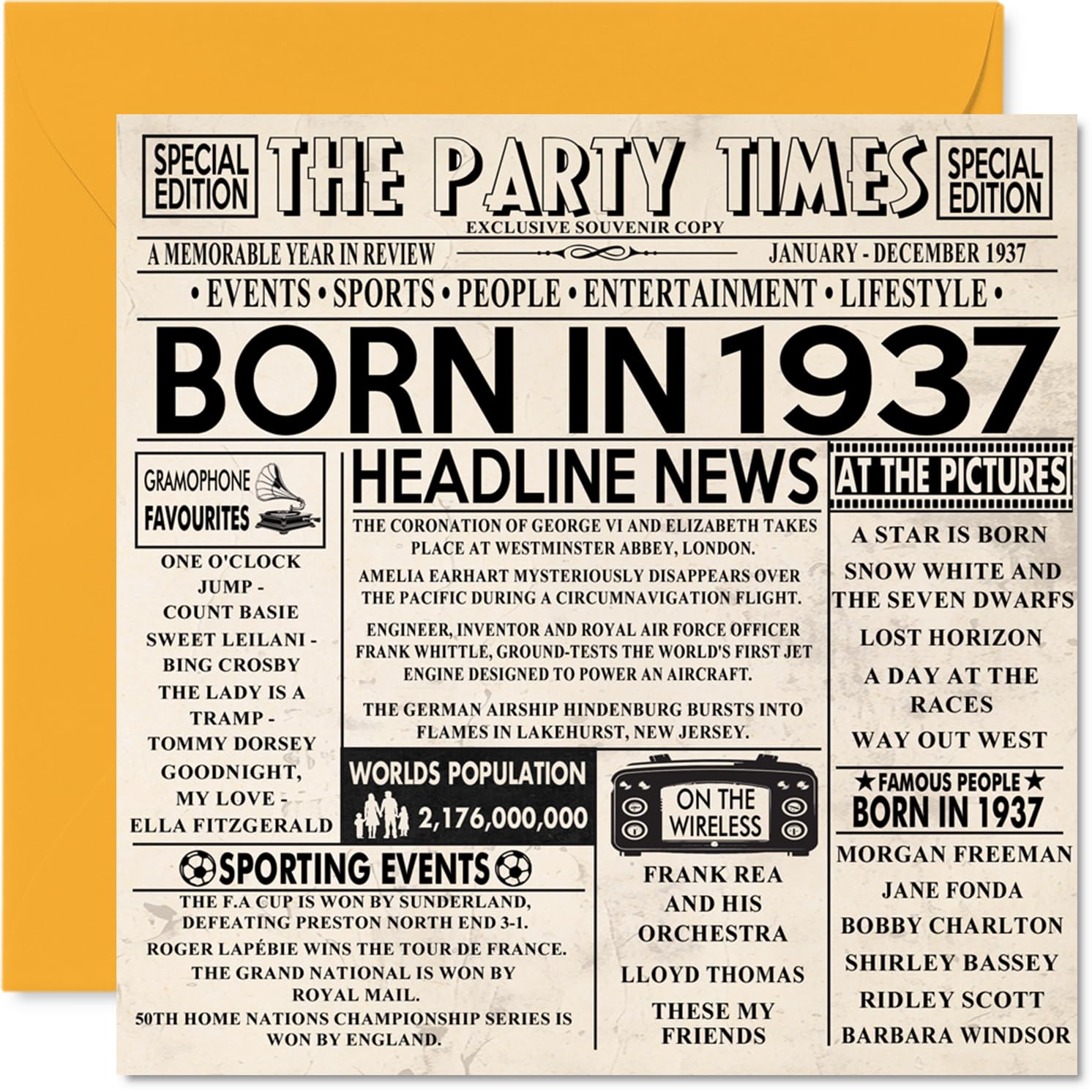 19th Birthday Cards for Men Women - Born In 2007 Newspaper - Happy 19 Birthday Card for Son Daughter Cousin Vintage Retro Back In 2007, 145mm Bday Greeting Cards — view 115