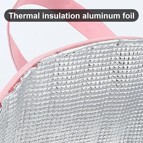 Miniatura 9 de Bolsa de almuerzo ligera para mujer, bolsa de almuerzo aislada Bento, bolsa compacta para oficina, viajes, picnic, bolsa térmica para almuerzo,