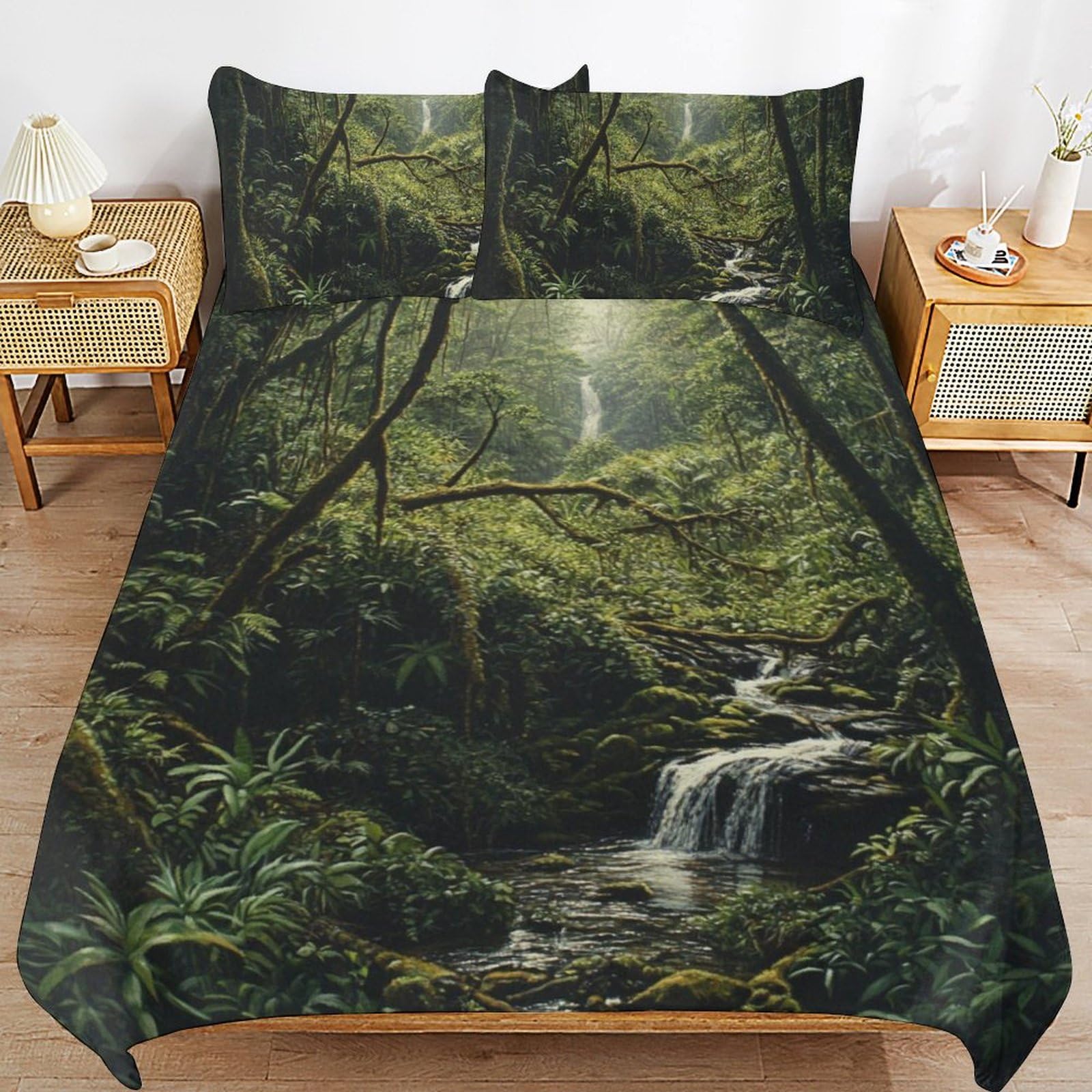 Parure de lit Hawaii en microfibre pour chambre d'enfant avec housse zippée 200x200
