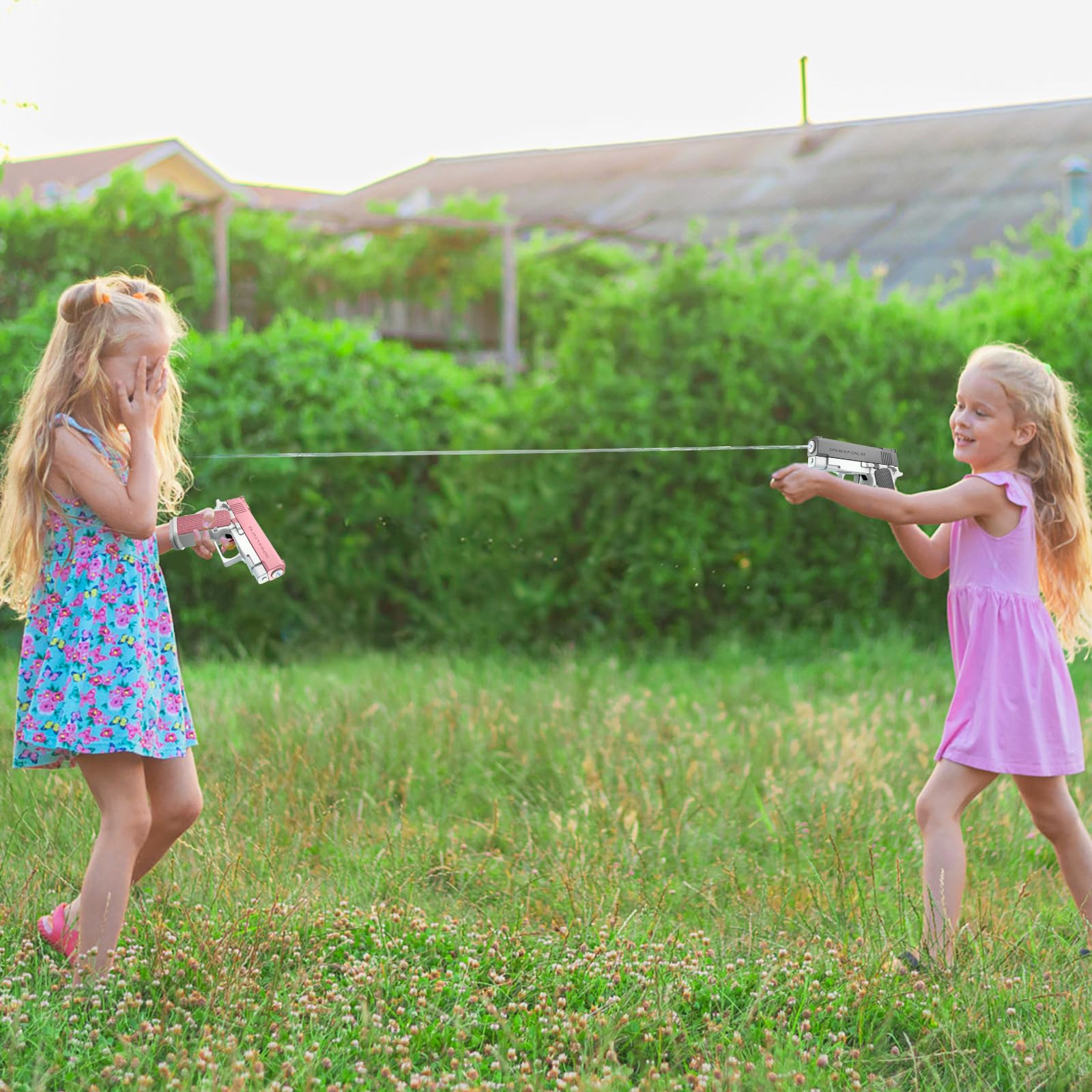 Pistola de Agua 2 Piezas Pistolas Agua Niños Alcance 10 Metros para Piscinas, Playas y Jardines Verano al Aire Libre Juegos de Agua (Gris Rosa Pistola de Agua 2 Piezas Pistolas Agua Niños Alcance 10 Metros para Piscinas, Playas y Jardines Verano al Aire Libre Juegos de Agua (Gris Rosa