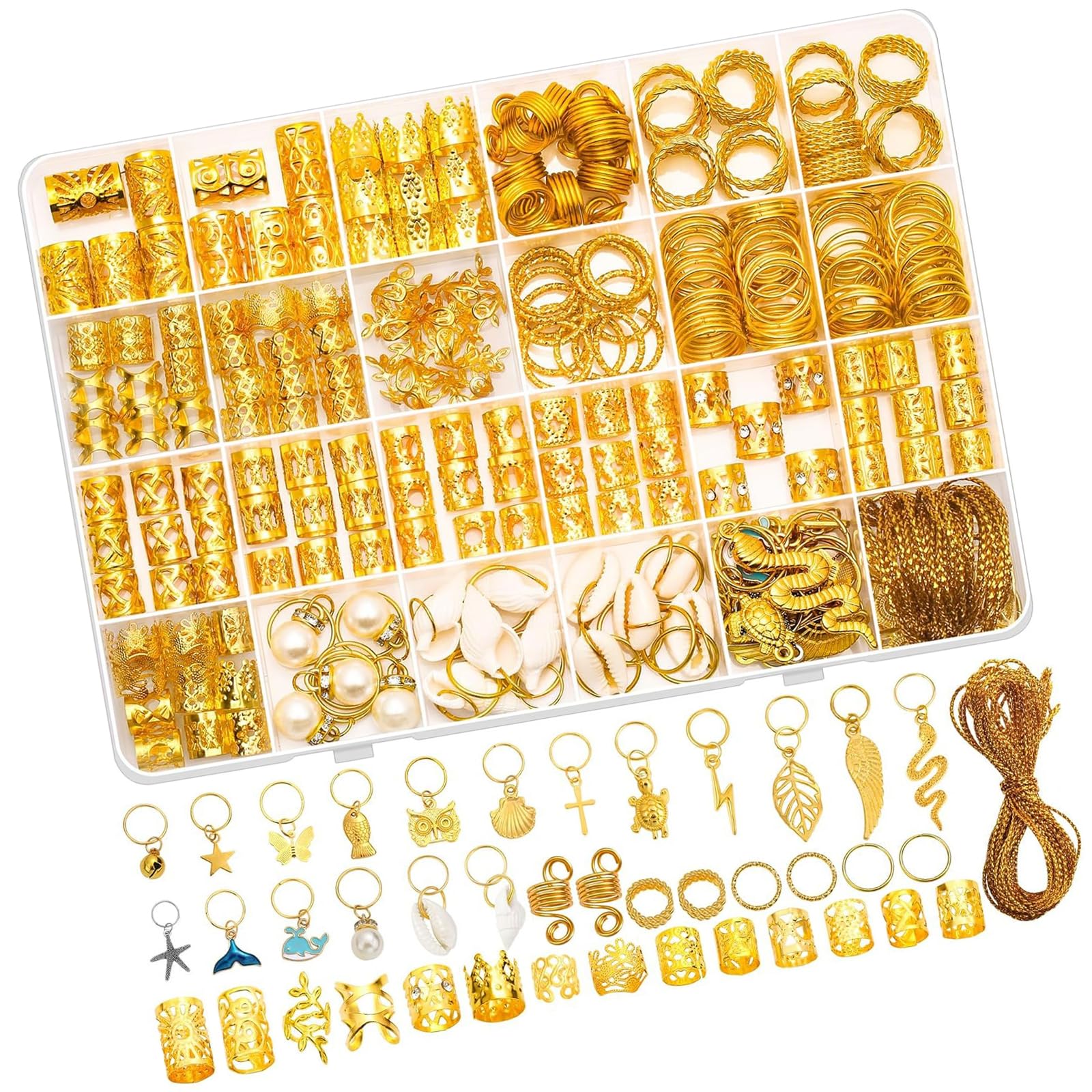 Perles de dreadlock multifonctions outils de coiffure en métal - 8