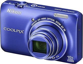 Nikon COOLPIX S6300 16 MP Digital Camera with 10x Zoom NIKKOR Glass Lens and Full HD 1080p Video (Blue)