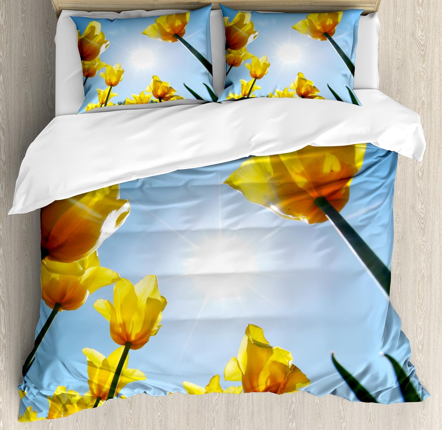 Ambesonne Zambia Duvet Cover Set, Hieroglyph Style Geometric Abstract Motif, Decorative 3 Piece Bedding Set with 2 Pillow Shams, Queen Size, Sand Brown Caramel