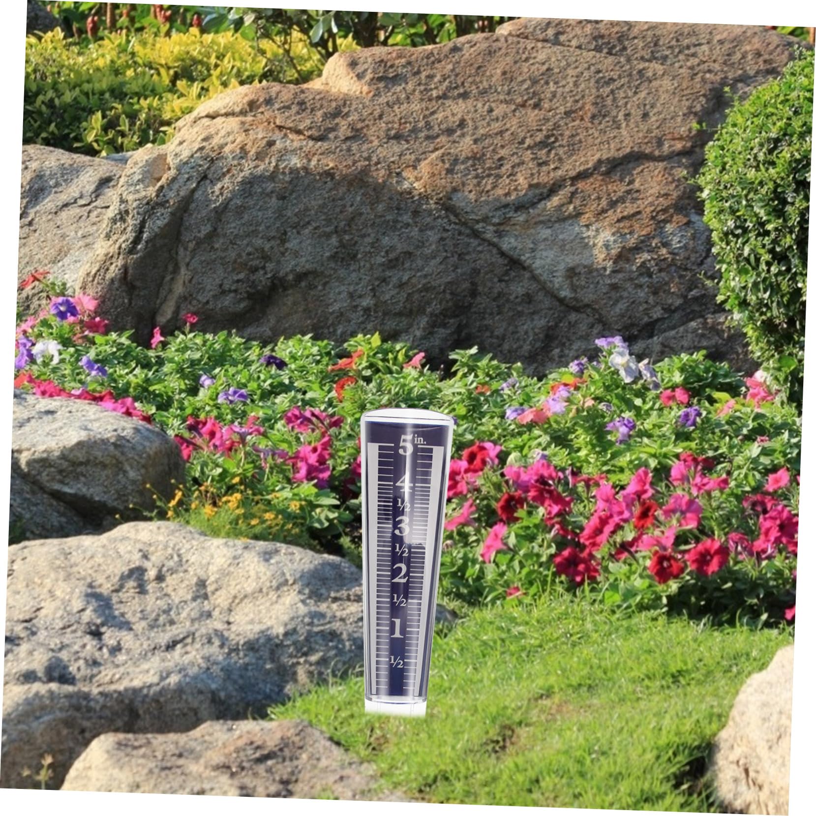 ifundom 5stücke Transparenter Regenmesser Mit Erdspieß Großer Niederschlagsmesser Für Garten Präzise Messung Regenmenge Und Sicheres Messwerkzeug Für Terrassen Und Rasenflächen