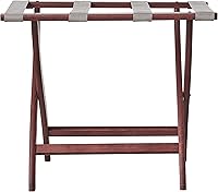 Vista 39 de Wooden Mallet Designer Curve Leg - Portaequipajes, correas grises, roble claro