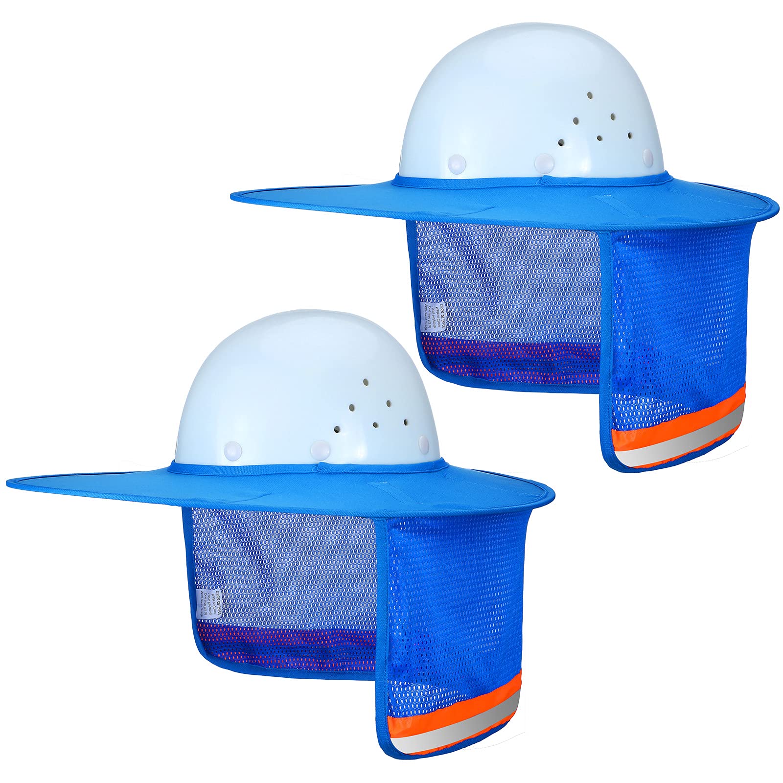 Pieces Hard Hat Sun Shade Full Brim Mesh Neck Sunshade Cover with  Reflective Strip High Visibility Sun Visor Neck Shield for Outdoor  Sunshading