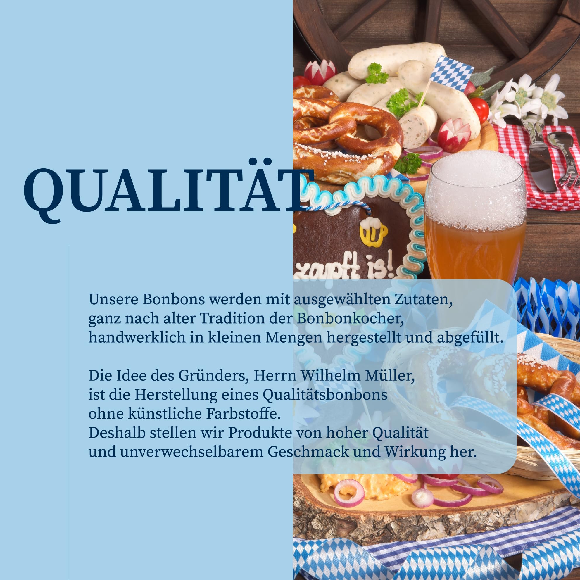 WILHELM Müller Blockmalz Bonbons - Bayrisch Blockmalz Bonbons - Im praktischen Beutel aus Deutschland - 2500g