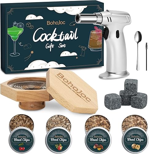 Regalos para hombres, papá, novio, kit de ahumador de cóctel con antorcha, regalos para hombres, regalos de elefante blanco para adultos, kit de
