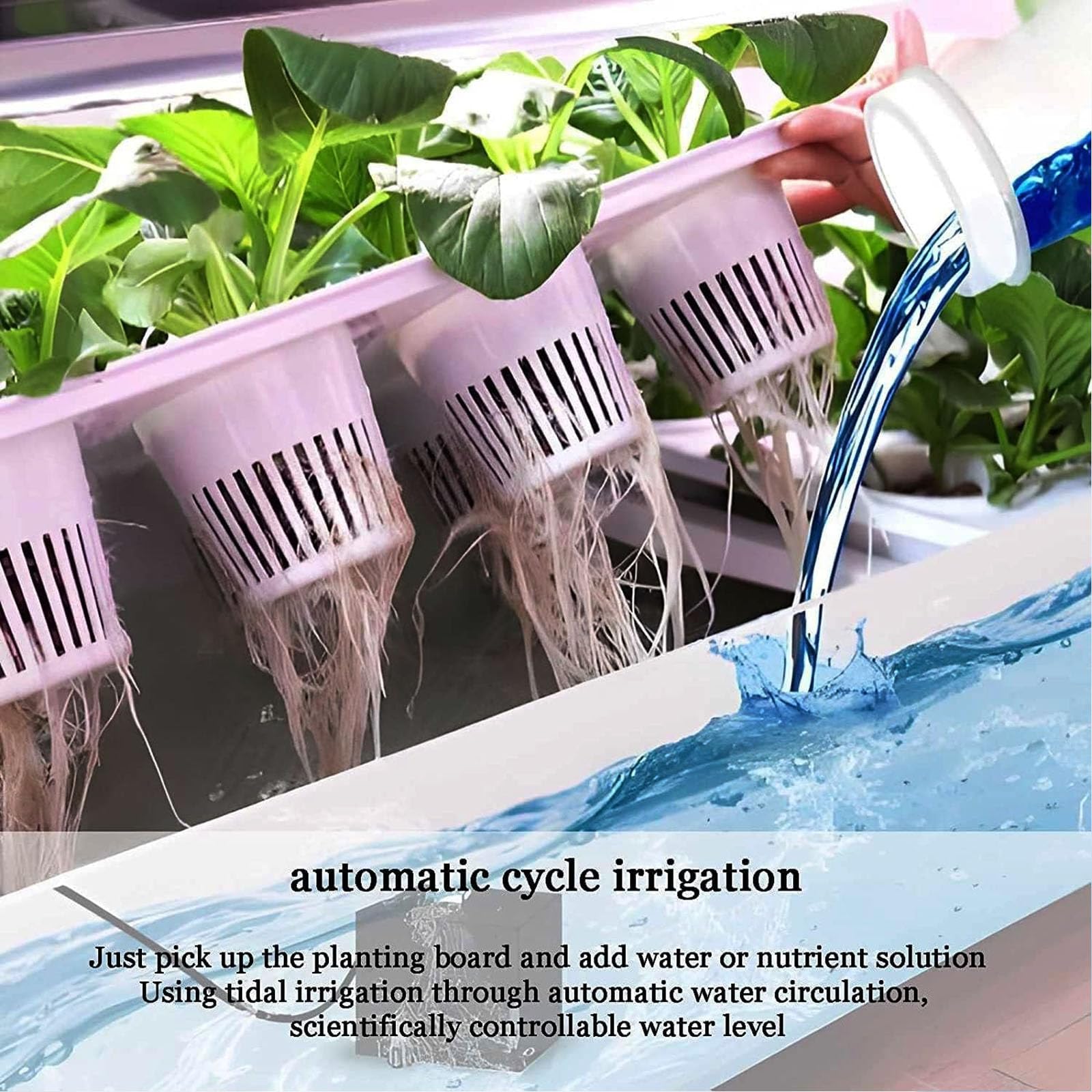 Sistema di coltivazione idroponica con luci a LED automatizzate, giardino verticale a torre per interni per coltivazione senza suolo