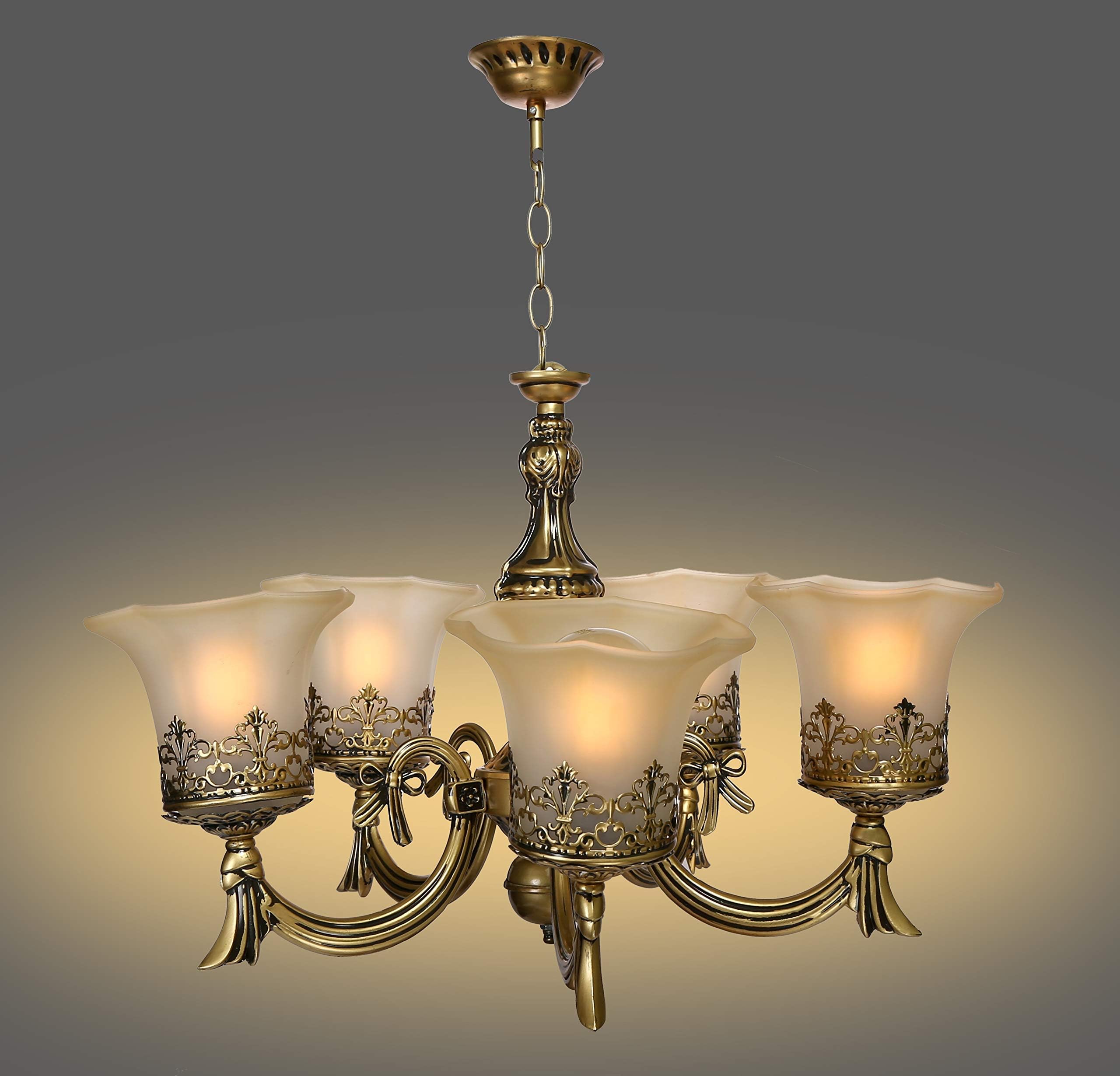 Buy Carsten Antique Design Golden Antique Color Chandelier Jhoomer ...