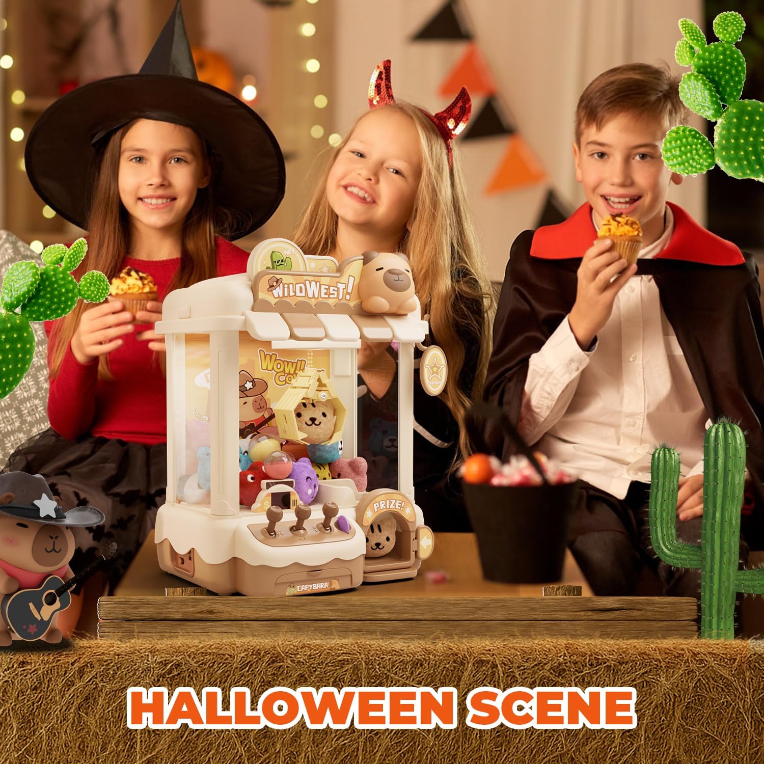 Mini Claw Machine for Kids, Cute Capybara Vending Machine for Girls Age 5-6, Candy Grabber Dispenser with Plush Toy and Capsule for Boys, Birthday Gifts for Age 3+, Perfect for Family, Party - Image 7