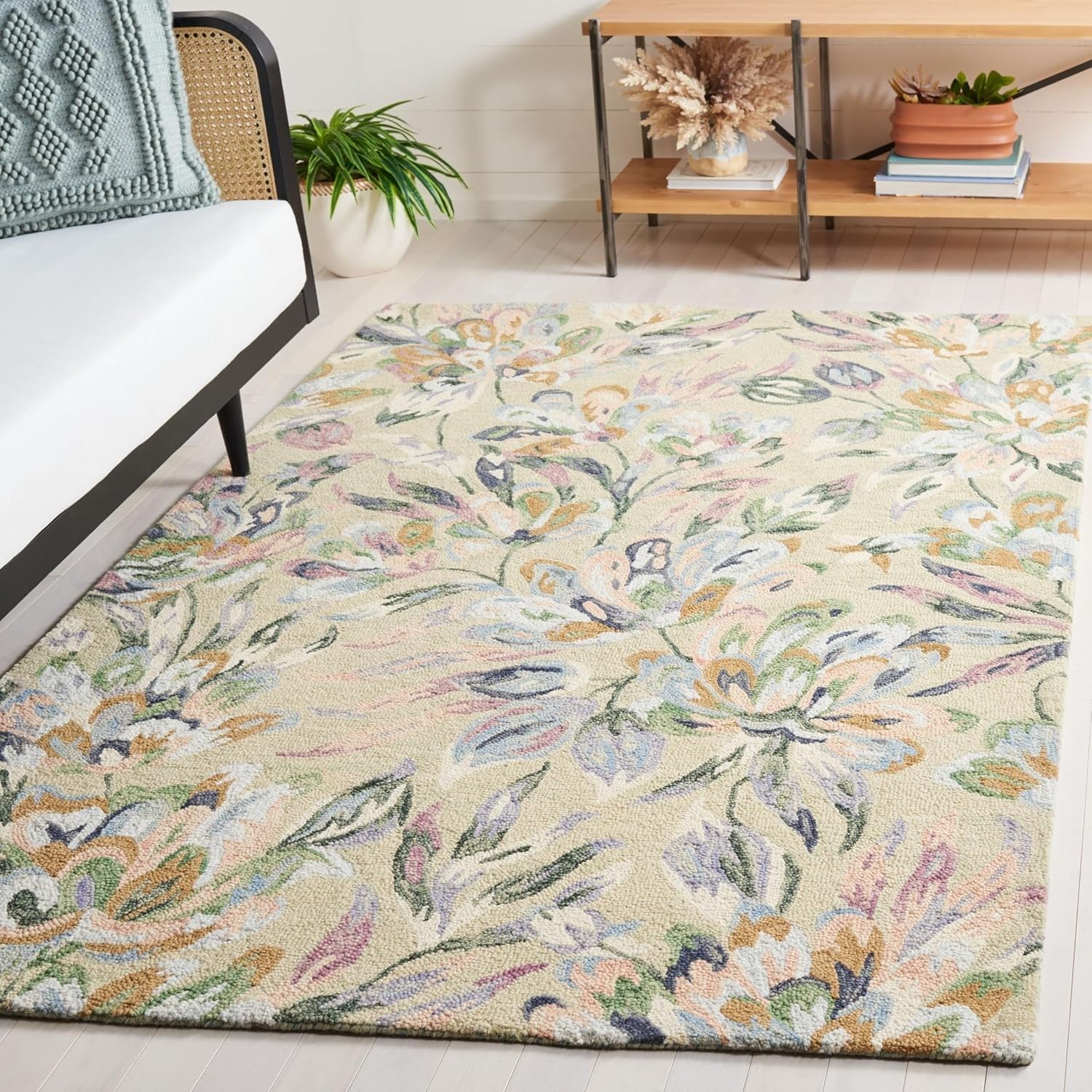 High with Premium Woollen Handmade Carpet for Living Room, Bed Room, Hall Size & Office (Multi Color)(5 x 5 Square)-image-7