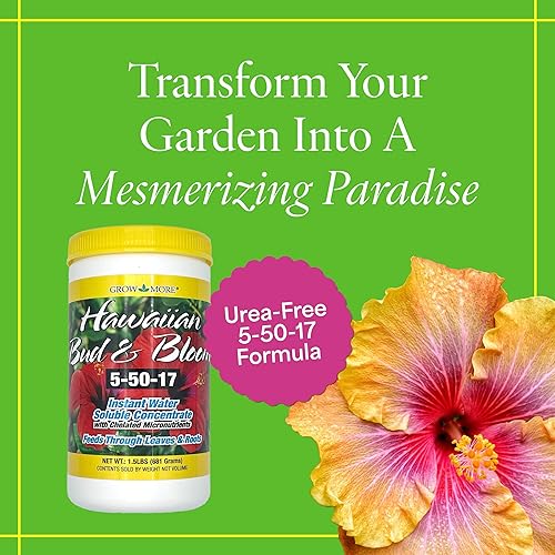 Miniatura 2 de Grow More 7505 5-50-17 fertilizante para germinar flores hawaianas de 15 libras