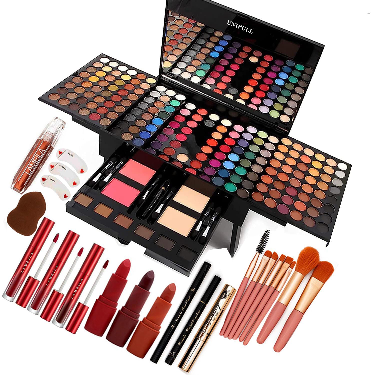 Amazon.com : UNIFULL 190 Colors Makeup Pallet,Professional Makeup