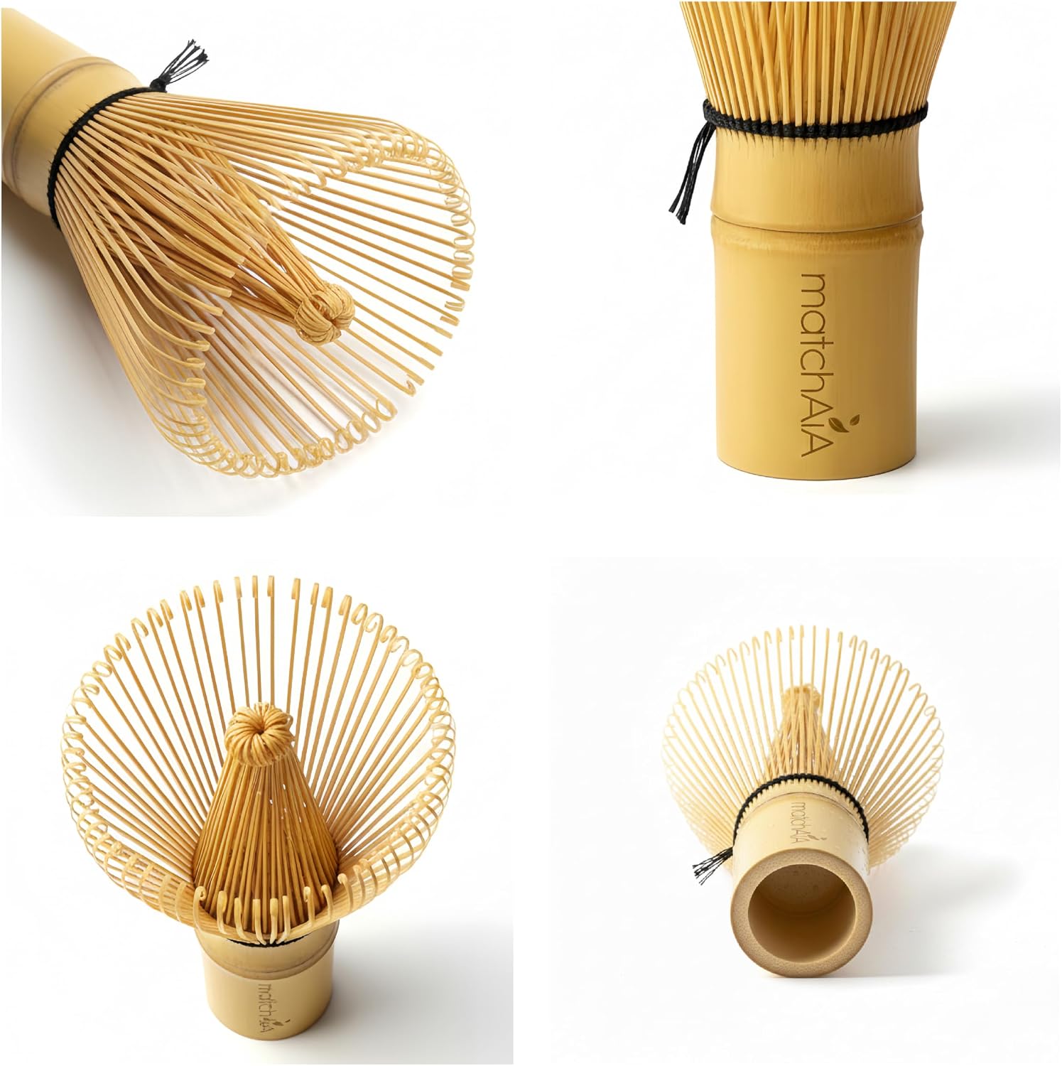MatchAiA Premium Bamboo Matcha Whisk (Chasen) - Handcrafted Traditional 100-Prong Japanese Tea Whisk for Ceremonial Matcha & Modern Lattes