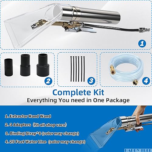 Miniatura 2 de Happy Tree Kit Adaptador de Manguera Extractora de Aspiradora de Taller de Ajuste Universal para Todas las Marcas, Accesorio de Extracción Húmeda y