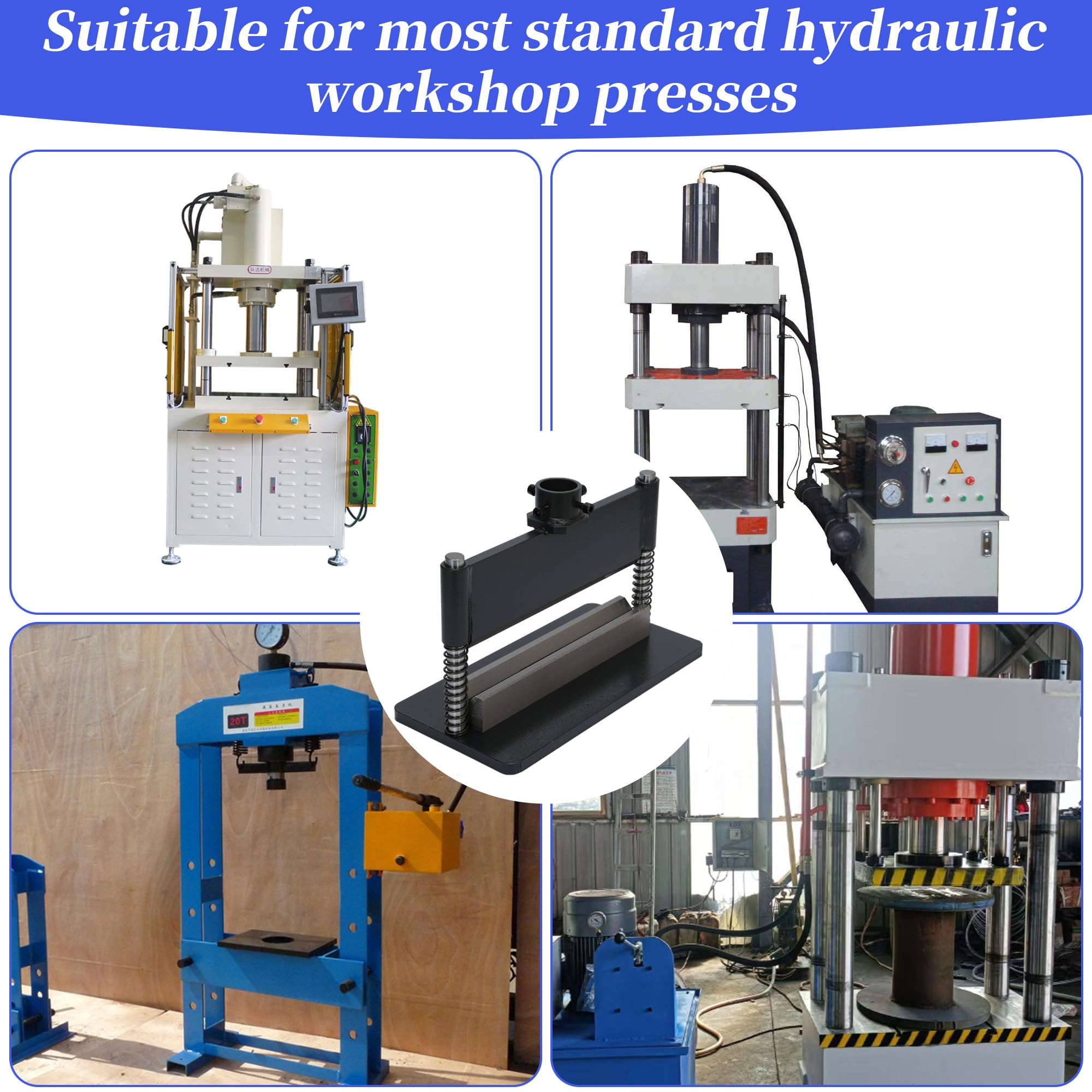 lesolar 30,5 cm Abkantpressenaufsatz, robustes Metallbiegewerkzeug, hydraulischer Pressaufsatz, hydraulische Boden-Werkstattpresse, Doppelfeder-Design, funktioniert mit Standard-Hydraulikpresse mit 12