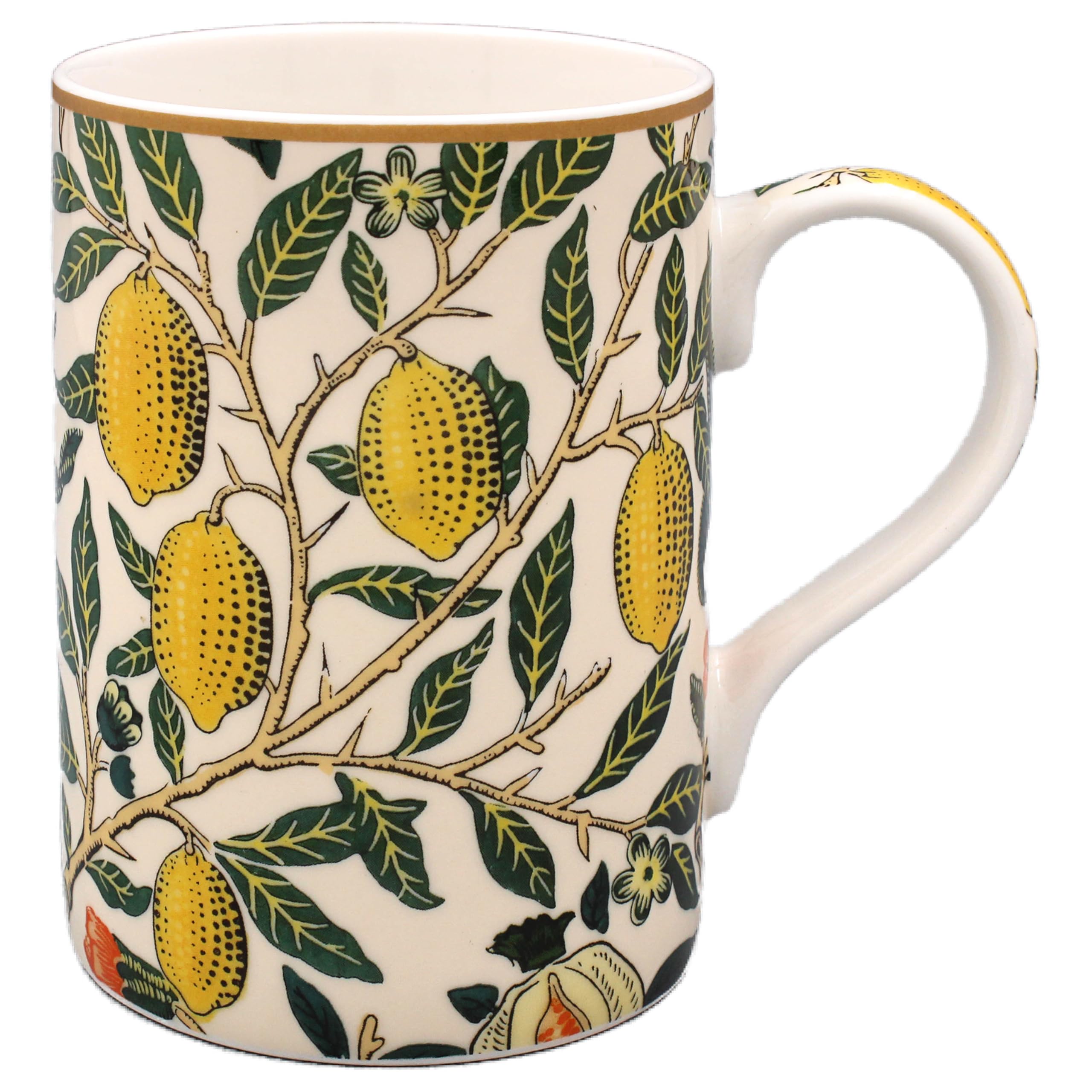 Coffee Mug Fine China W. Morris Fruits Hot Choco Cup Decorative Drinkware 300ml
