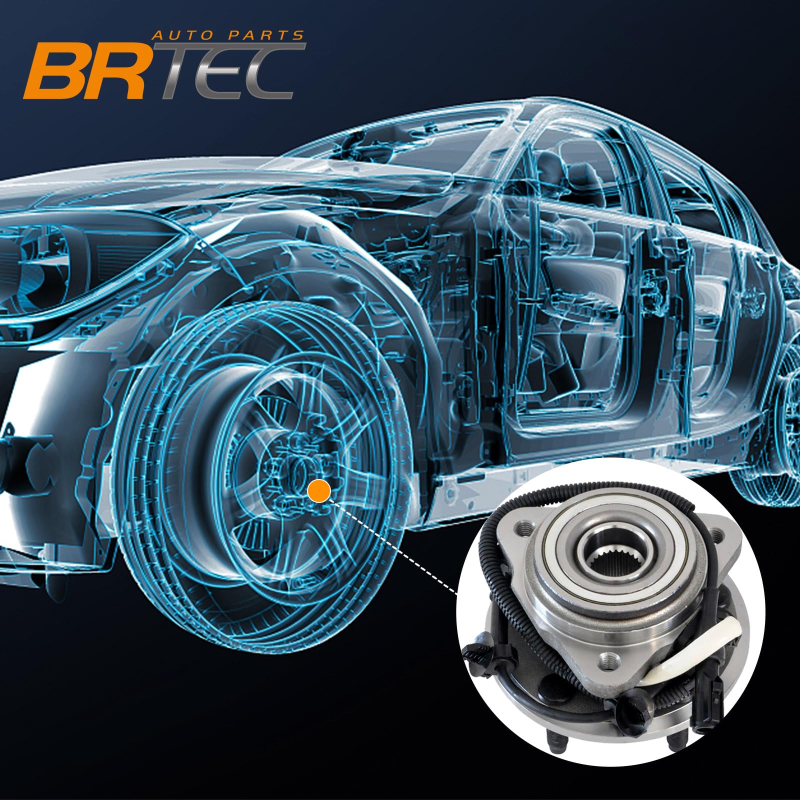 2PCS 4WD Front Wheel Hub & Bearing For 2000-2009 Ford Ranger 515013