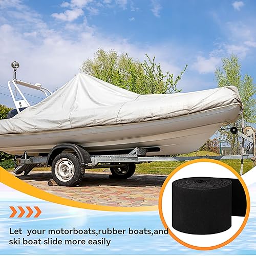 Miniatura 6 de Timgle Alfombra de poliéster para remolques de barcos, accesorios para remolques de barcos, piezas de remolque marino, acolchado para remolques de