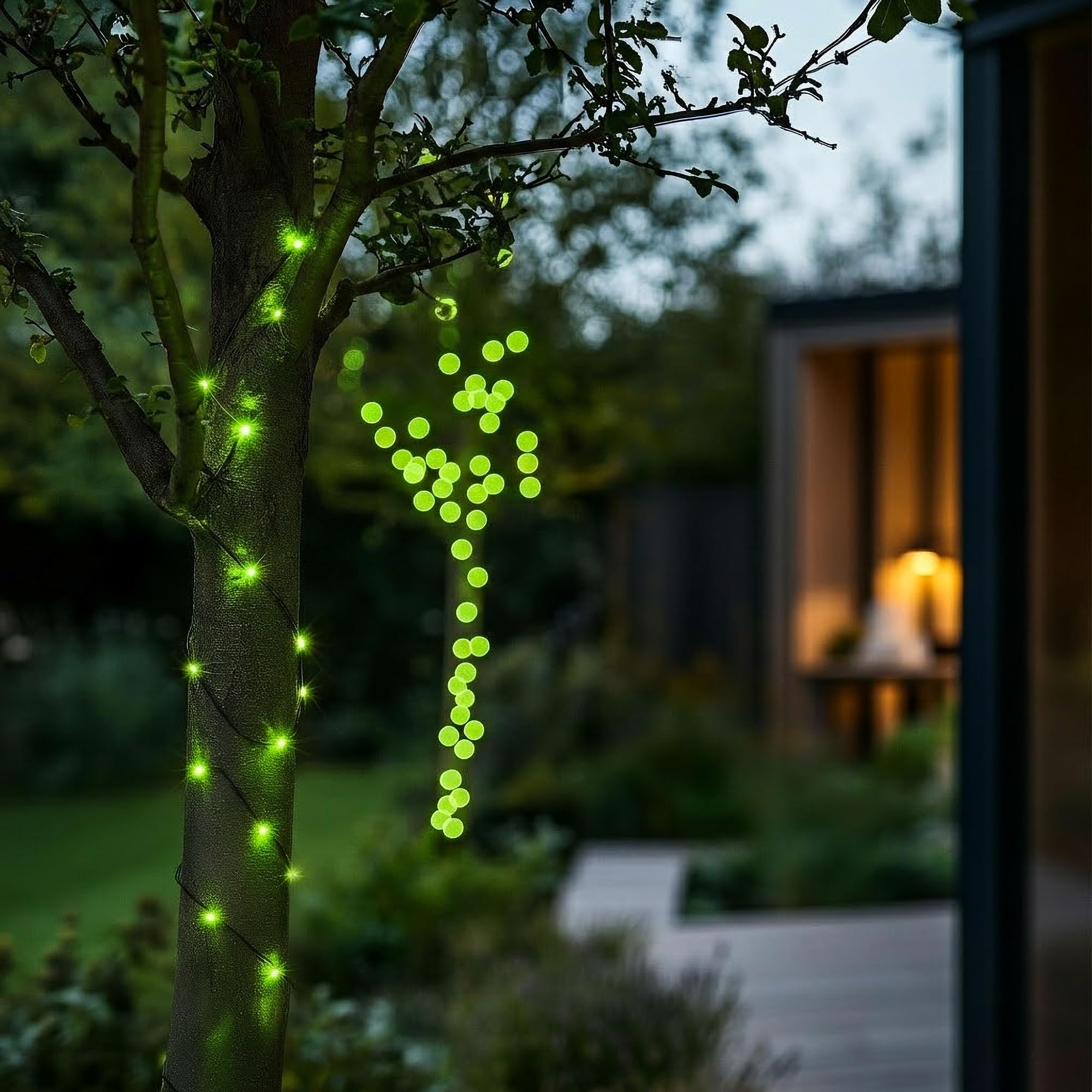 SolarCentre® Zesty Outdoor Solar Fairy Lights - Lime | 100 LEDs 10m