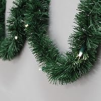 Vista 1 de Brite Star Little Lite - Guirnalda de pino iluminada LED de 35 Lt y 18 pies, funciona con pilas, color blanco cálido