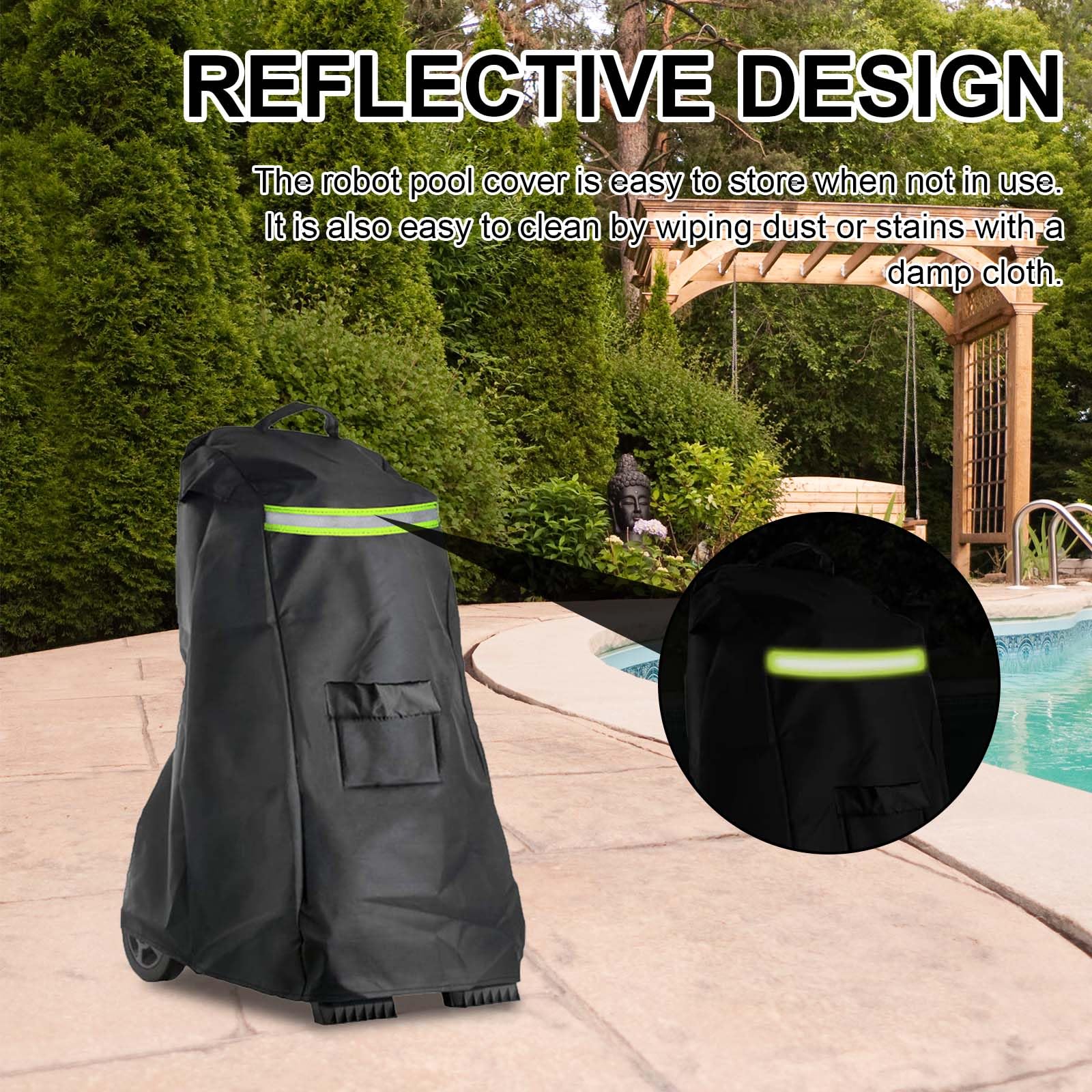 Cubierta para Robot De Piscina, Cubierta para Robot Dolphin Limpiador Automático De Piscinas para Caddy Cubierta Protectora 420D Resistente A Los Rayos UV Impermeable A Prueba